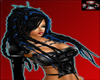 RH Black dk blue dreads