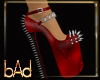 Ruby Spiked Pumps