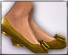 [E]Gold Flat Shoes