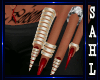 LS~ RED NAIL/GOLD RING