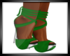 Green Tie Up Heels