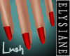 {E} Scarlet Lush Nails