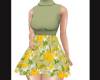 Green flower dress