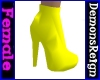 Solid Yellow Ankle Boots