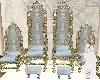 Blue Ornate Throne Set 4