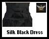 ~Candy~Silk Black Dress