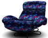 Dk Blue Lounger Chair