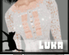 L: Pink/White Lace Dress