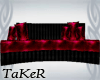 black/red couch