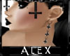 *AX*Iron Cross earrings