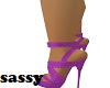 purple high  heels