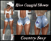 Blue Cowgirl Shorts