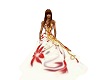 RED~WHITE N GOLD GOWN