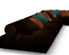 Bronze/Teal Comfy Couch