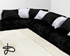 ♚ Black velvet sofa
