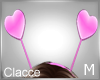 C pink heart headband M
