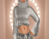 Crop Silver Sweater