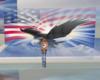 {B}American Flag W/Eagle
