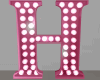 Anim Pink Letter H Sign