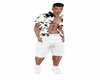 Blk/White Hibiscus Mens
