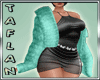 T* Fluffy Coat Teal