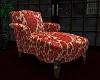 Chaise Lounge Red Print