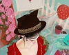 meow straw hat brown