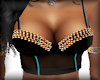 Teal/Gold Spiked Bra