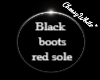 Black boots red sole