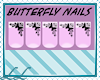 Pink Butterfly Nails