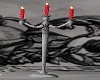 Red tall Candelabra