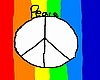 Rainbow peace sign