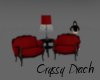 Crimson Chairs and Table