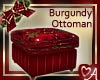 Burgundy Gold Ottoman