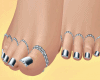 Feet + Silver Nails