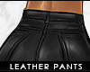 - leather wide pants -
