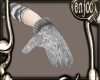 {e}grey fur mittens