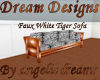 Faux Wht Tiger Sofa