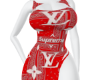 LV dress red