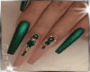 Green Gold Nails