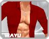 [wayu]RED Open Shirt