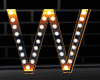W Orng Letter Neon Lamp