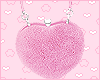 Fluffy Heart Purse Pink