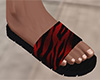 Red Orange Tiger Stripe Sandals 2 (M)