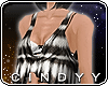 [ Dyed Stripe Brown Crop