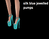 L/blue Jewelled Pumps