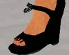 Sexy black wedge shoe