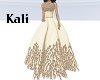 Cream Feather Gown