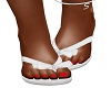 White Summer Flip Flops
