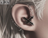 Goth Ear Cross Black